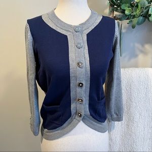 🐟 Twelve by Twelve Silk/Cotton Cardigan Sweater